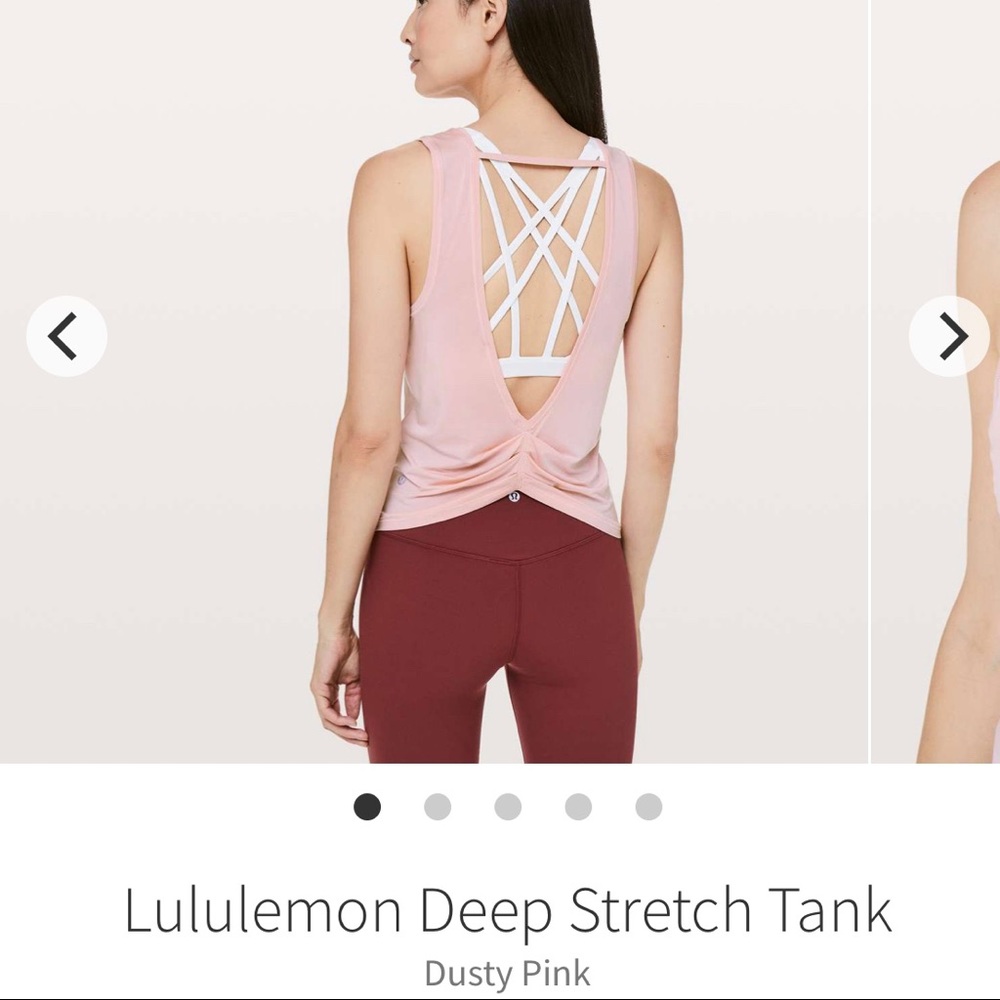 Lululemon deep stretch tank, size 8